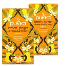 푸카 허브스 허브티 레몬 진저 앤 마쿠카 허니 티 카페인 프리 20개입 각 1.2G x 2개