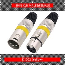 3 핀 XLR 수/암 플러그 와이어 커넥터 1 개 극 마이크 케이블 터미널 7 색, 07 1xF-Yellow