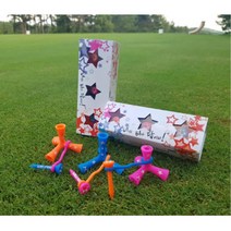 삼발이골프티 던지는 실리콘 드라이버티 1개 라운딩용품 골프핀 저항감소 필드용품, 오렌지