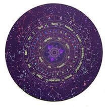 별자리판 라운드 진자 운세 식탁보 타로 카드 패드 룬 제단 테이블 천으로 별자리 매직 보드 게임 패드 홈 인테리어, 인주