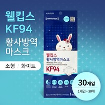 웰킵스 황사 방역 마스크 KF94 화이트 소형 30매
