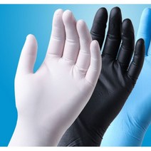 JINGHENG 블루색 pvc화이트색 블랙색 일회용 장갑 라지 길이추가타입 상업용 내마모성, T03-L, C01-라텍스(100개/박스두께)-I73, 대(L)