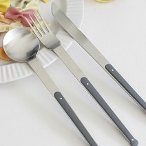 손님 초대상 식기 디너스푼 디너포크 디너나이프 식사, 상품선택:포크 차콜, 단품
