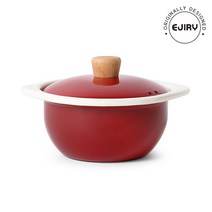 에지리 꼬꼬떼 인덕션 겸용 미니 법랑 냄비 3종 (15cm), 에지리 꼬꼬떼 15cm (와인레드)