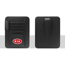 가죽 선글라스 클립 카드 안경 보관 홀더 자동차 스타일링 IC 카드 홀더 차양 가방 기아 리오 K2 K3 K4 KX1 KX5, black