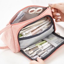 삼각형 필통 심플 펜슬케이스 고등학생필통 대학생필통, 핑크