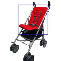 메이저엘리트 유모차휠체어 양면시트라이너 (Major Elite Padded Seat Liner ), 레드그레이