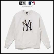 뉴에라 AP MLB 타탄 체크 뉴욕 양키스 맨투맨 오트밀 13338638