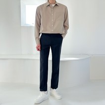 홈인박스 남자 슬랙스 바지 빅사이즈 10부 9부 스판 그레이 아이보리 10부바지