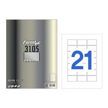 폼텍 반투명라벨지 LC3105 21칸 10매 x2개, 단품