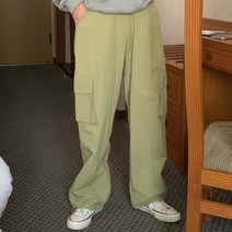 [제이0]포켓 밴딩 와이드 조거 카고 팬츠