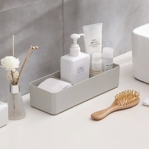 스퀘어상점 화장품 정리 면봉 통 다용도 사각 정리함 3칸 화장솜 케이스 면봉 책상위 깔끔 심플퍼프 보관함 미니서랍 악세사리 립스틱 정리 인공눈물 보관 케이스 소품 정리, 화이트