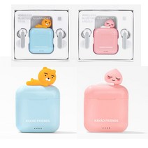 카카오프렌즈 22년형 정품 무선 이어폰+보조배터리, 라이언블루+보조배터리(사은품)