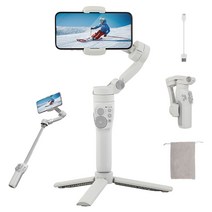 [] FeiyuTech Vimble 3 스마트폰 3축 짐벌 스태빌라이저 198mm 내장 연장 로드 휴대용 접이식 자동 추적 다이얼 링 버튼 디자인 AB 포인트 버튼 Android&iPhone용 YouTube TikTok FeiyuOn App