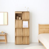 EZBO BESIDE 수납장 8문 600 플립도어 세로형, 리베라오크 5726.8826