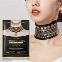 넥크림 목주름패치 골드 넥 마스크 하이드레이팅 화이트닝 콜라겐 패치 1 개 안티 링클 에이징 리프트 퍼밍 케어 크림 스킨, 한개옵션0