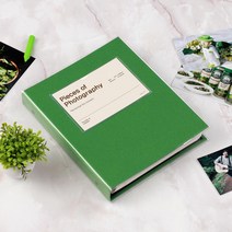 문구백서 바인더 앨범 흑색내지 그린 25매
