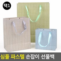 옷가게 종이 가방 쇼핑백 튼튼한 손잡이 선물백 소 블루, 색상/사이즈, 대 - 블루