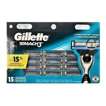 질레트 마하3 면도날 리필 카트리지 15개