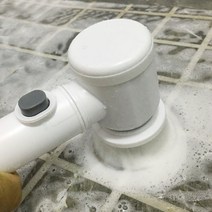 깔끔 강력한 자동 전동솔 화장실 바닥솔 욕조 바닥청소 타일 싱크대 물때 청소, 화이트자동전동솔