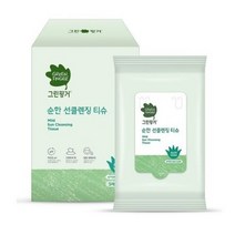 그린핑거 순한 선클렌징 티슈, 30매, 2팩