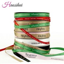 맞춤형 인쇄 로고 리본 선물 포장 새틴 폴리에스터 장식 결혼식 100 마당/로트 6mm-75mm, 100 yards, 16mm width