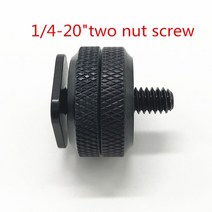 전문 1/4 quot3/8듀얼 너트 삼각대 마운트 나사 블랙 플래시 핫슈 어댑터 스탠드 카메라 스튜디오 액세서리, [02] 1pc, 02 1pc