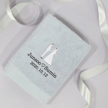 어메니티타올 결혼 답례품 웨딩 수건 30수 170g, 라이트그레이, 1개