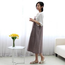 소담소담 풍문으로들었소_브라운해지 원피스 앞치마, 110cm빅사이즈