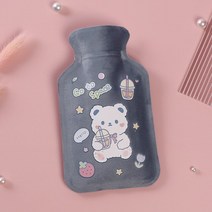 풋 워머 Cartoon Hot Water Bottle Bag for Girls Plush Shoulder Hand Warmer Heat Pack Belly Instant Wi, 10 Small Size-B01