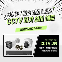 아이던스 고화질 300만화소 지원 CCTV세트 DVR 녹화기 자가설치 감시카메라 CCTV, 300만화소 실내1세트 (30M케이블+어댑터)
