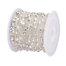 FCSHOP DIY 목걸이 팔찌 쥬얼리 의류 공예품 부품 체인, 은, 5m, 구리