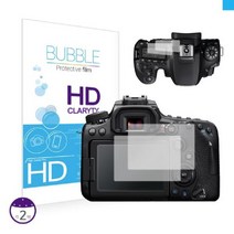 [AHJ_1025404] 버블 HD 강화필름 2장 캐논 EOS 90D 상단포함 액정필름 캐논액정커버 액정보호필름 필름 LCD필름