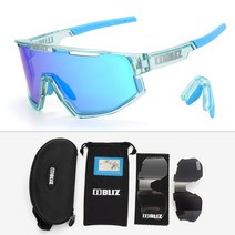 용접고글 B/Bliz 퓨전 편광 스포츠 선글라스 남녀 광변색 자전거 안경 UV400 낚시 로드 고글, [06] blue, [01] ONE SIZE, [02] Photochromic 4 lens