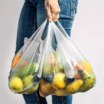 식당 가게 음식포장용 파란 비닐봉지 27X46 70매 학원 시장 업소 마트 매장