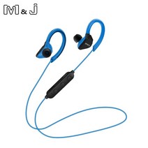 M J Bluetooth 5.1 이어폰 무선 헤드폰 스테레오 SD TF 카드 헤드셋 스포츠 HiFI Bass 핸즈프리 마이크 포함, [02] 파란