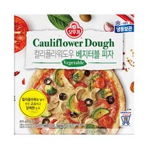 냉동피자 냉동빵 베지터블 컬리플라워도우 피자 405g 냉동완제품 간식 야식, 1개