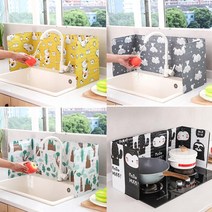 (포워드테크) 기름막이/ 가스렌지 /가드 /기름튐방지 / 인덕션 /바람막이 /가정용 /캠핑/ 키친가드 /커버 /주방용품 고급형, 블랙선인장, 1개