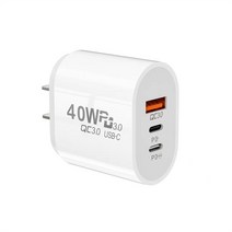 충전 고속 케이블 신제품 40W 3A 3 포트 듀얼 PD c형 벽 충전기 아이폰 13 프로 14 삼성 s20 s22 Utral Huawei eu용 전원 어댑터, 02 US round Charger