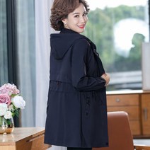 중장년 트렌치코트 여성 빅사이즈 엄마 봄가을 코트 박시한 마님 중년 여성 상의