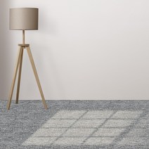 타일카페트 50X50cm 4장/조각 타일매트 미끄럼방지 방음 상가 사무실 거실 현관 카펫트바닥 셀프리모델링, 멜란지블루 4장