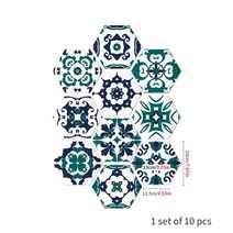 데크시공 목조 주택 농막 테라스 데크 조립식 블랙 화이트 라인 아트 바닥 스티커 침실 욕실 육각 세라믹 타일 데칼 자체 접착 방수 벽지 벽 벽화, 20x23cmx20pcs 0.5m2, LB-019