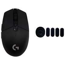로지텍 G304 LIGHTSPEED 게이밍 무선 마우스 M-R0071 + 피트 세트, 블랙