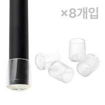 체어서퍼 논슬립 의자발커버 투명 원형 M (허용범위 1.8cm~1.9cm), 논슬립 투명 - 8개입 (의자2개용)