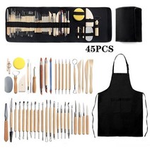 도자기 점토 도구 조각 키트 61 개 스무딩 왁스 세라믹 폴리머 셰이퍼 모델링 DIY, 02 45pcs set