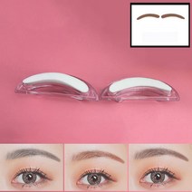 타투아이브로우 아이브로우틴트 눈썹마스카라 방수 땀 방지 한국 화장품 더블 컬러 쿠션 1쌍, 1 건, 윙로우 눈썹.