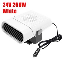 무시동히터 차박 캠핑보일러 12v24v 260w 자동차 전기 건조기 휴대용 냉각 난방 2in1 팬 자동 앞 유리 서리 제거 장치 자동차 트럭 밴, 24v 흰색