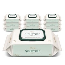 베베숲 아기물티슈 시그니처 그린 70매 캡 10팩, 아기물티슈 시그니처 그린 캡 10팩, 10개