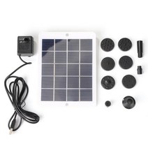 미니분수대 실내정원 실내분수대 태양 강화한 물 분수 옥외 수영장 연못 새 목욕 훈장 정원 폭포 펌프 장비, Solar Charging Board