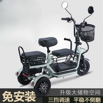 2인승전기자전거 성인 부모님 및 자녀 전기 삼륜차, 상세 페이지 참고, 20A 리튬 배터리/80km 주행/3인승 48V